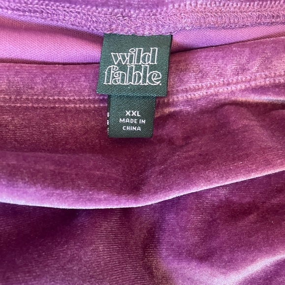 Wild Fable XXL Ruched Velour Velvet Purple Mini Skirt - Picture 2 of 2